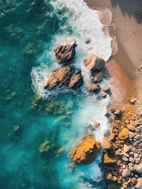 vista aérea das ondas