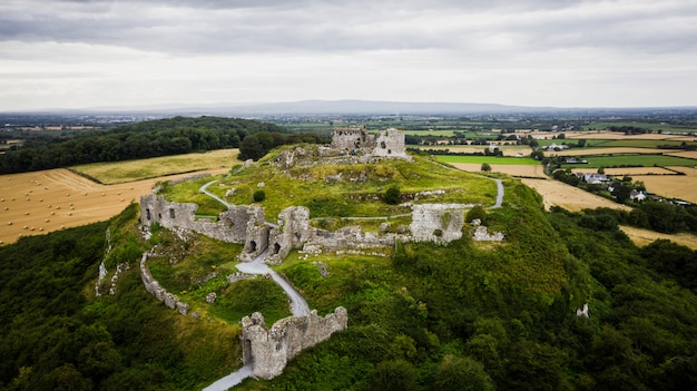 Vista aérea das ruínas da Irlanda