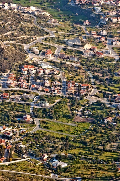 Vista aérea de área residencial