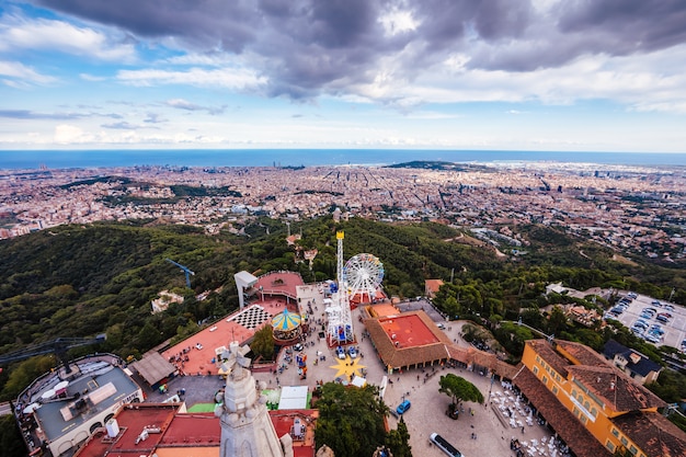 Vista aérea, de, barcelona