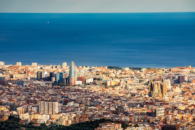 Vista aérea, de, barcelona