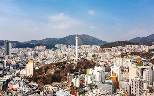 Foto vista aérea de busan