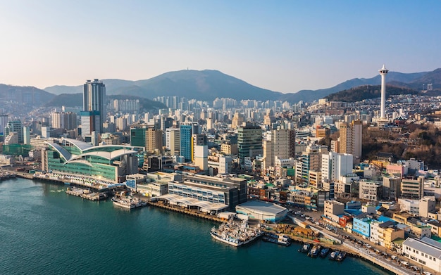 Foto vista aérea de busan