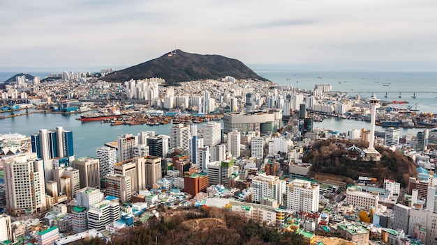 Foto vista aérea de busan