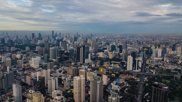 Vista aérea, de, cidade