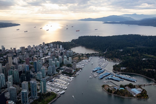 Vista aérea de Coal Harbour