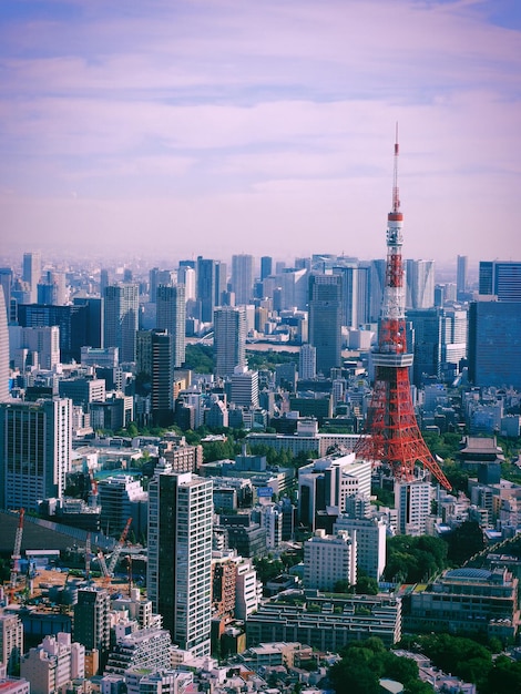 Vista aérea de edifícios na cidade