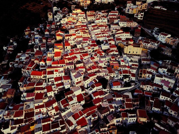 Foto vista aérea de edifícios na cidade