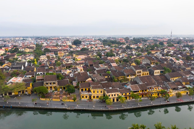 Vista aérea de Hoi An, Cidade Antiga, no Vietnã