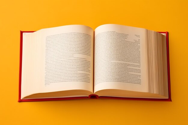 Vista aérea de livro aberto com páginas brancas vazias Composição de caderno para revistas de catálogo