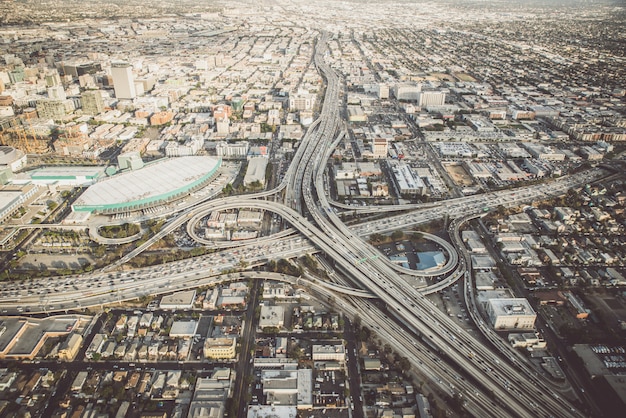 Vista aérea de los angeles de helicóptero