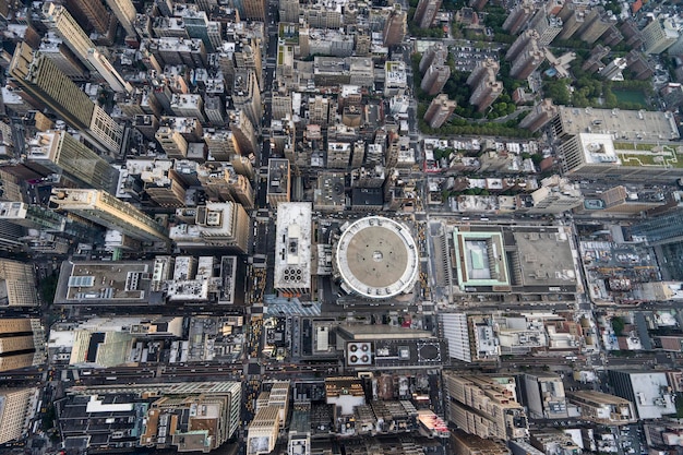 Foto vista aérea de manhattan