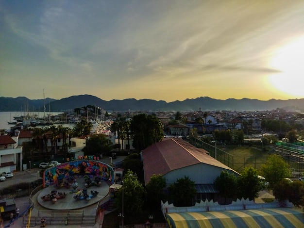 Vista aérea de Marmaris na Turquia