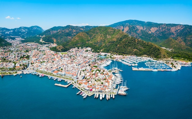 Vista aérea de Marmaris na Turquia