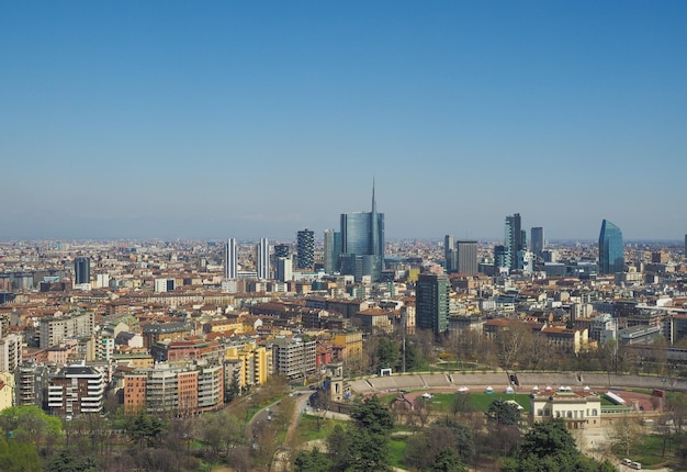 Vista aérea de Milão