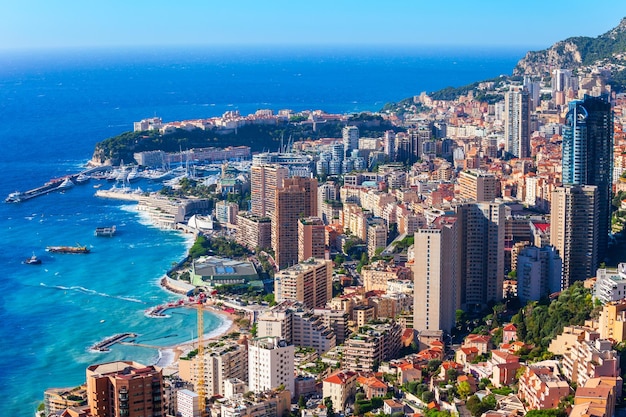 Vista aérea de Monte Carlo Mônaco