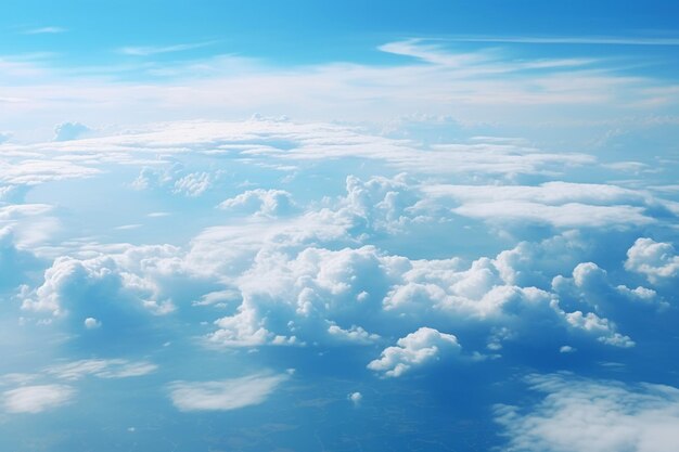 Vista aérea de nuvens de cima que se assemelham a um oceano