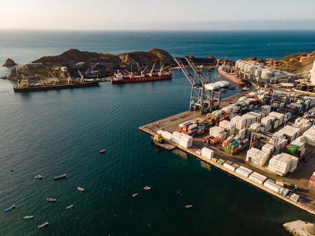 Foto vista aérea de santa marta magdalena, colômbia