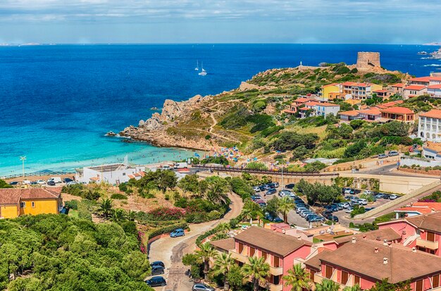 Foto vista aérea de santa teresa gallura sassari, itália