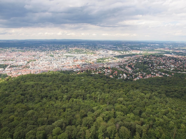 Vista aérea de Stuttgart, Alemanha