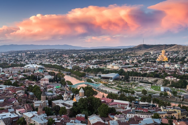 Vista aérea de tbilisi