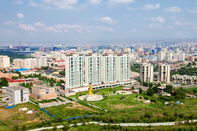 Vista aérea de Ulaanbaatar, Mongólia