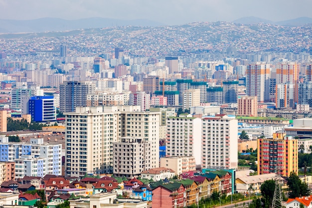 Vista aérea de Ulaanbaatar, Mongólia