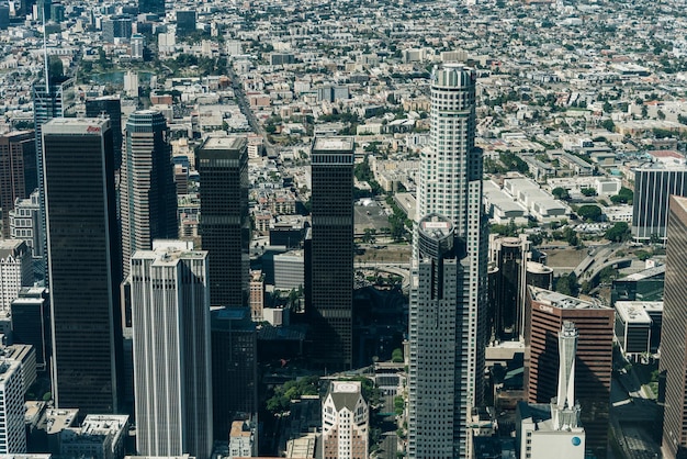 Foto vista aérea de um centro de los angeles