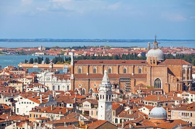 Vista aérea, de, veneza