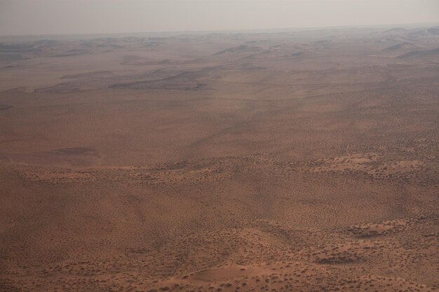 Foto vista aérea del desierto