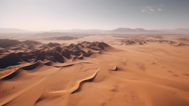 Vista aérea del desierto