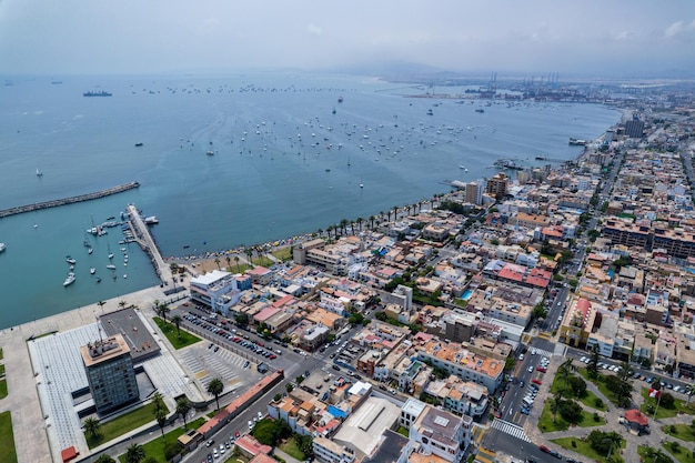 Vista aérea del Distrito de La Punta ubicado en Callao