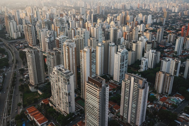 Vista aérea do bairro de Campo Belo, São Paulo, Brasil