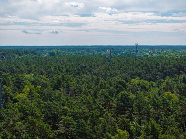 Vista aérea do balneário de druskininkai