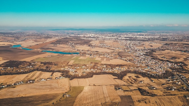 Vista aérea do campo