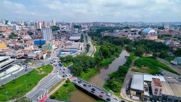 Foto vista aérea do centro da cidade de sorocaba brasil