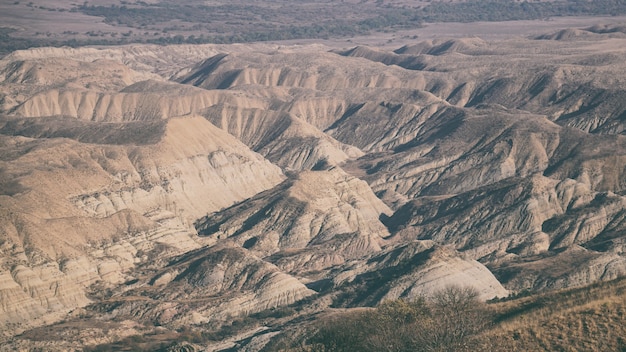 Vista aérea do deserto