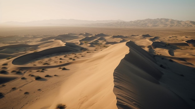 Vista aérea do deserto