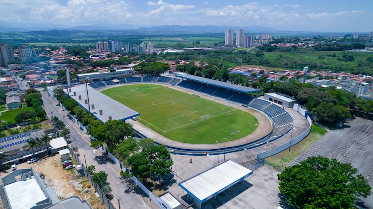 Foto vista aérea do estádio martins pereira em são josé dos campos brasil