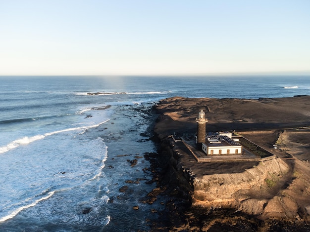 Vista aérea do farol de Punta de Jandia