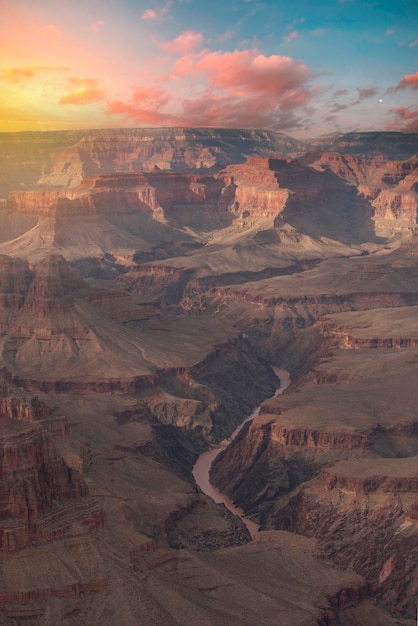 Vista aérea do grand canyon