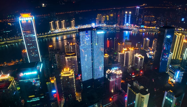 vista aérea do horizonte em Chongqing