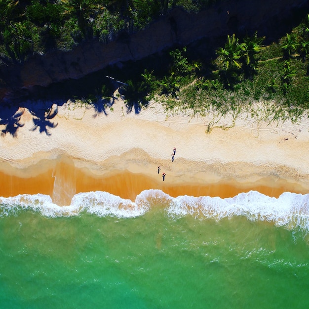 Foto vista aérea do mar