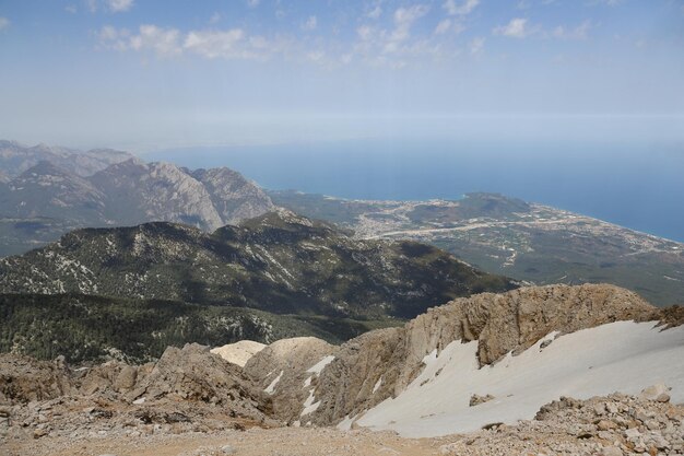 Vista aérea do Monte Tahtali em Antalya Turquia
