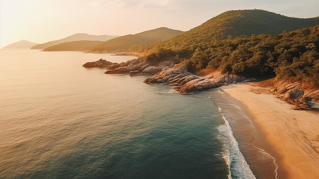 vista aérea do oceano