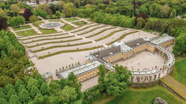 Vista aérea do Palácio de Charlottenburg em Potsdam