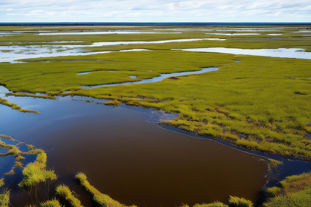 Vista De Um Pântano Ou De Uma Areia Movediça Do Pântano Imagem de Stock -  Imagem de nave, mola: 72951543