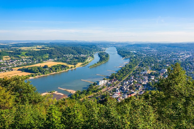 Vista aérea do subúrbio de Bonn Alemanha