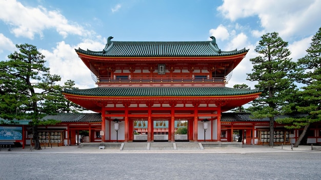 Foto vista aérea do templo asiático em kyoto