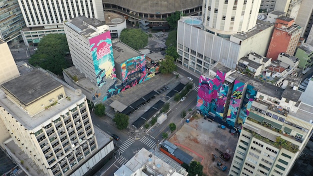 Foto vista aérea dos edifícios da cidade foto